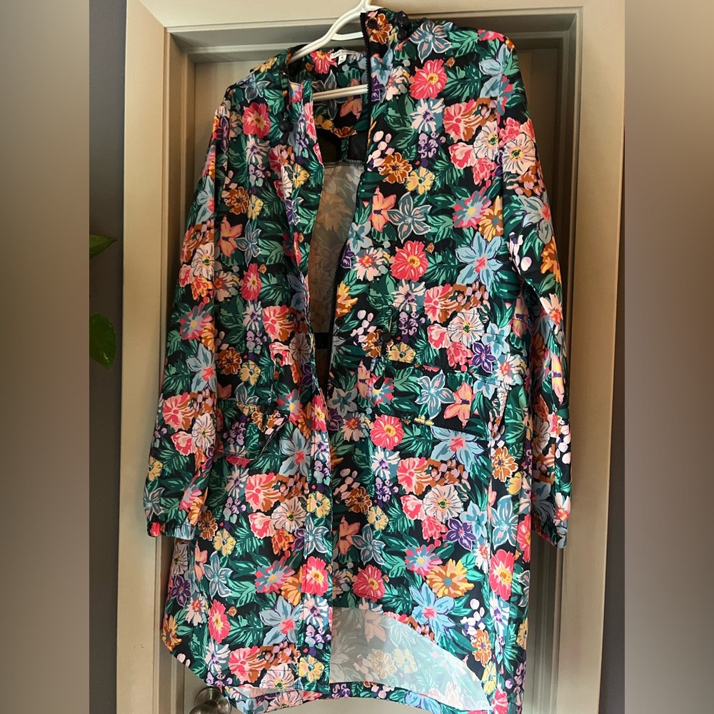 Vera Bradley Red and Pink Floral rain jacket